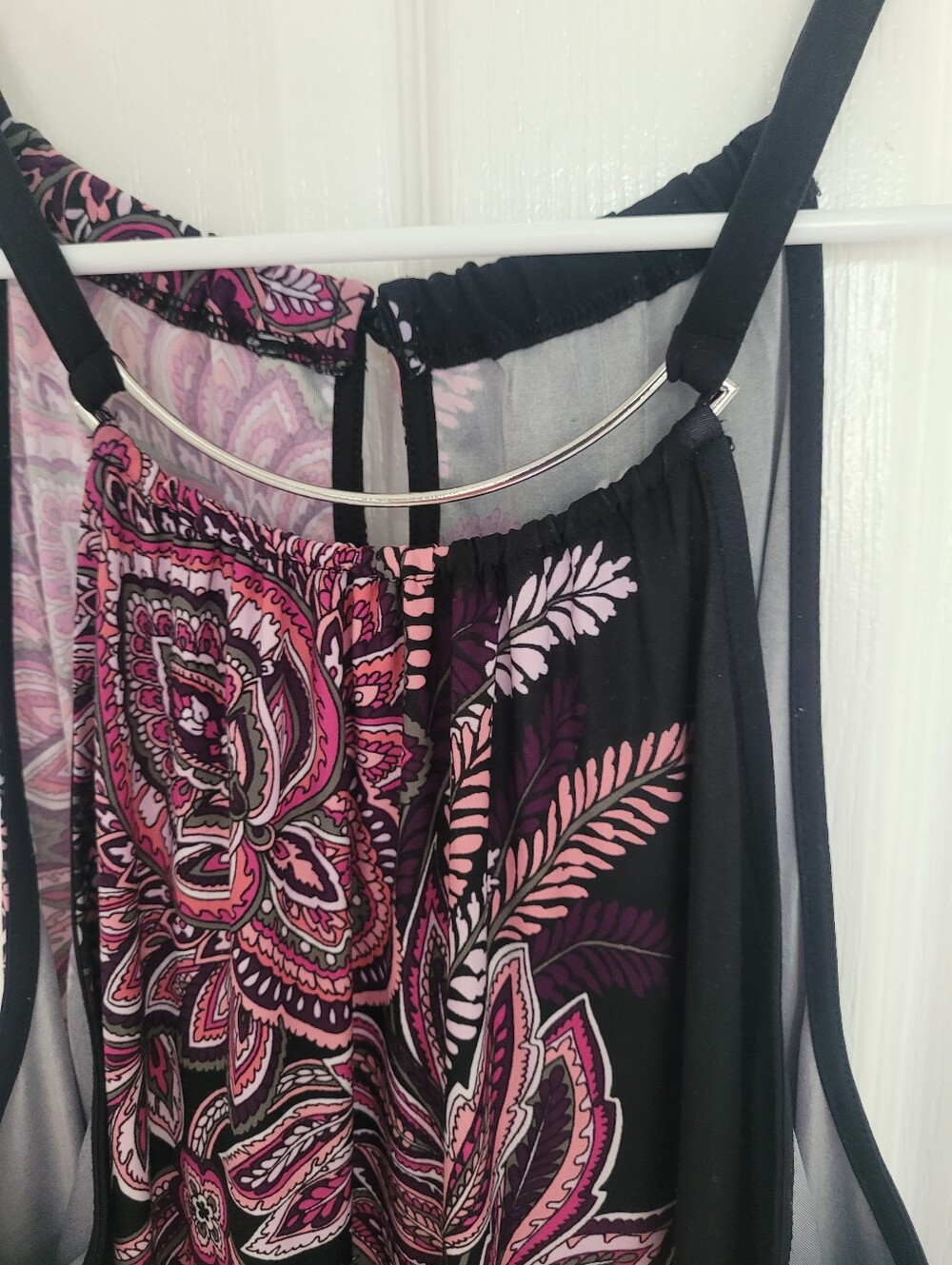 INC Paisley Midi Dresses  in Cream, Purple, Black, Brown, Pink - Picture 6 of 16